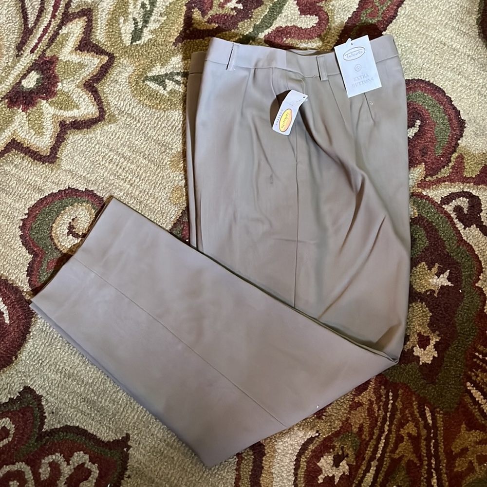 Vtg TALBOTS Size 8 P Stretchy Laine Wool Dress Pant Low Pleat Deadstock $149 NEW